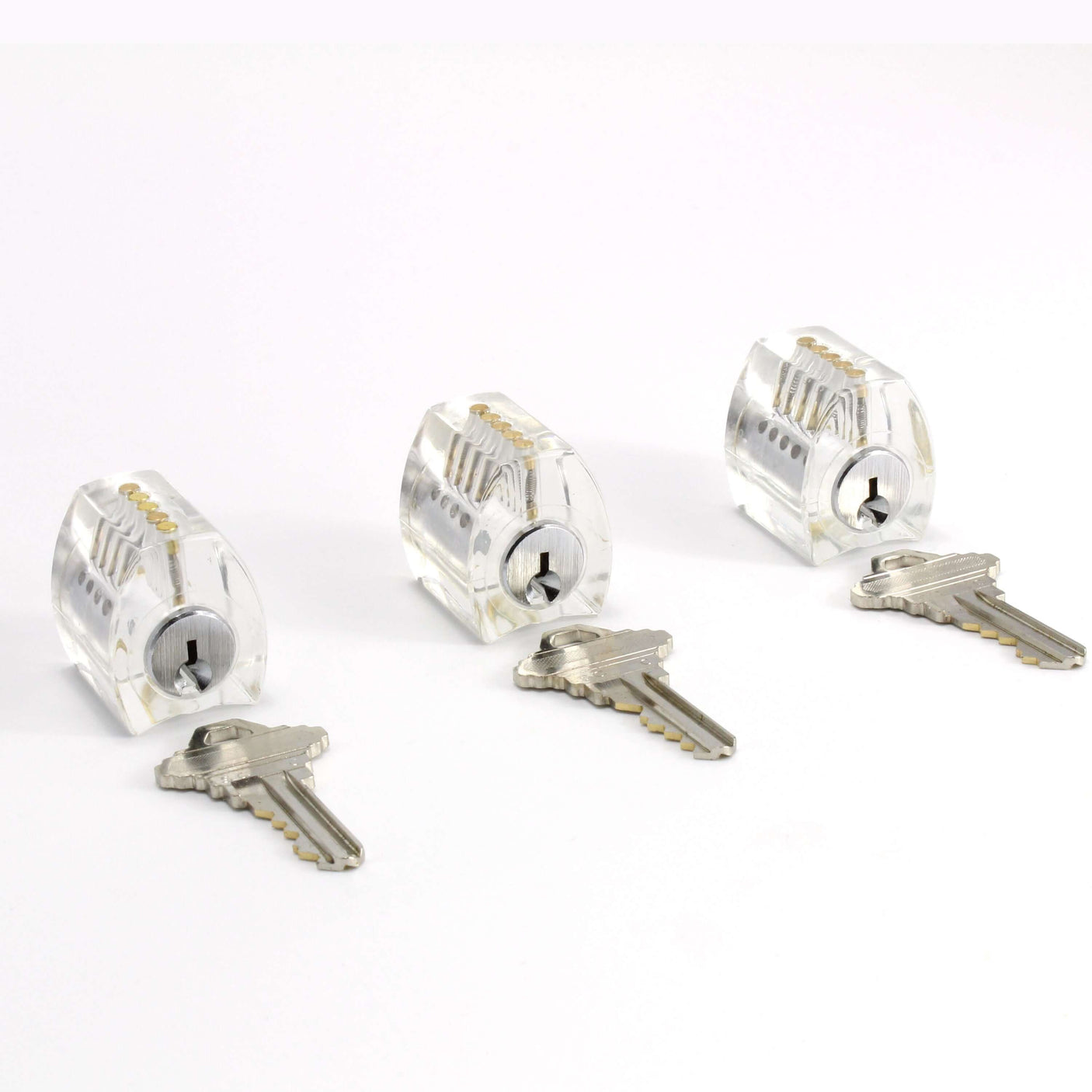 Security Pins Clear Practice Lock Set