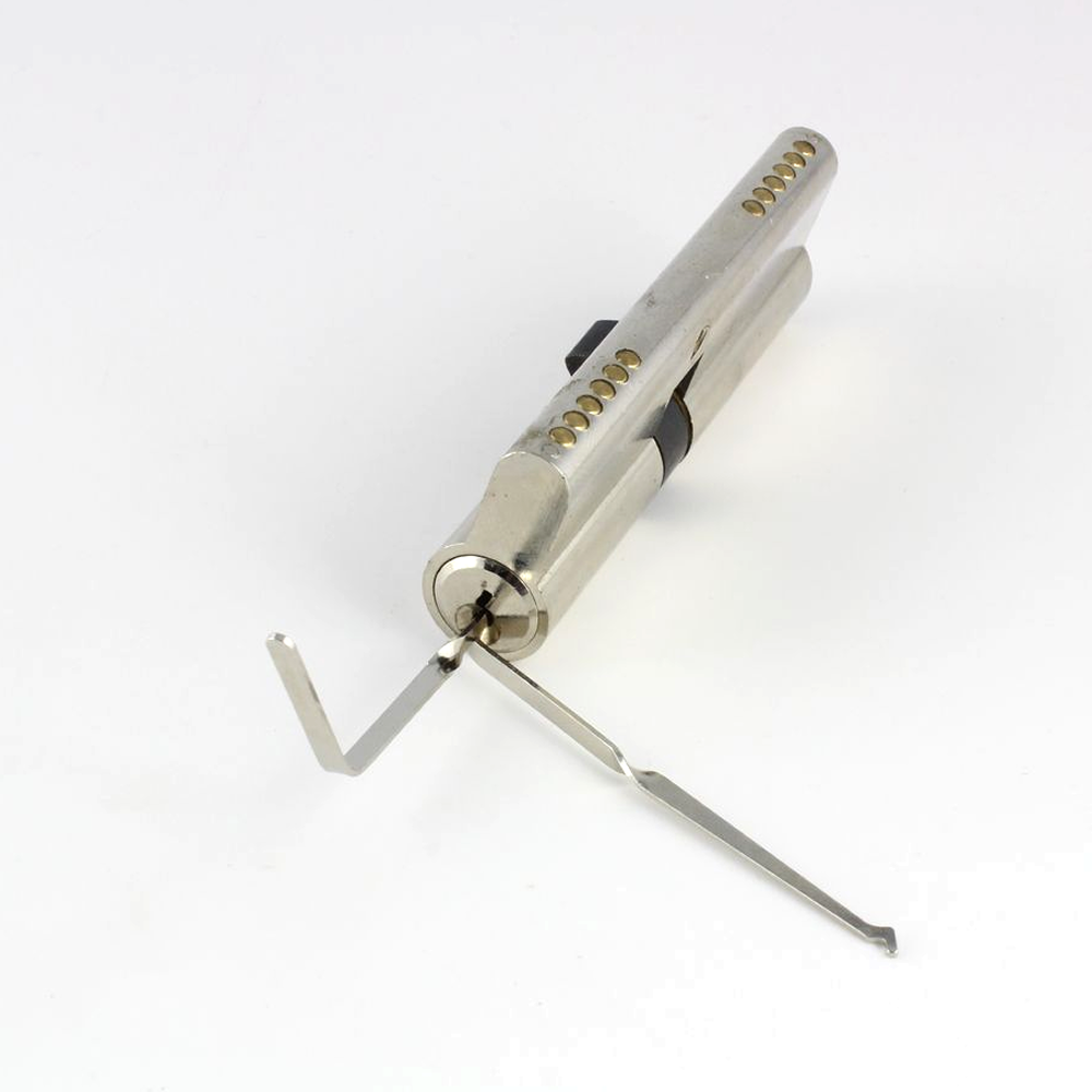 Both Bogotas in a eurocylinder lock. One for raking, one as tension tool.