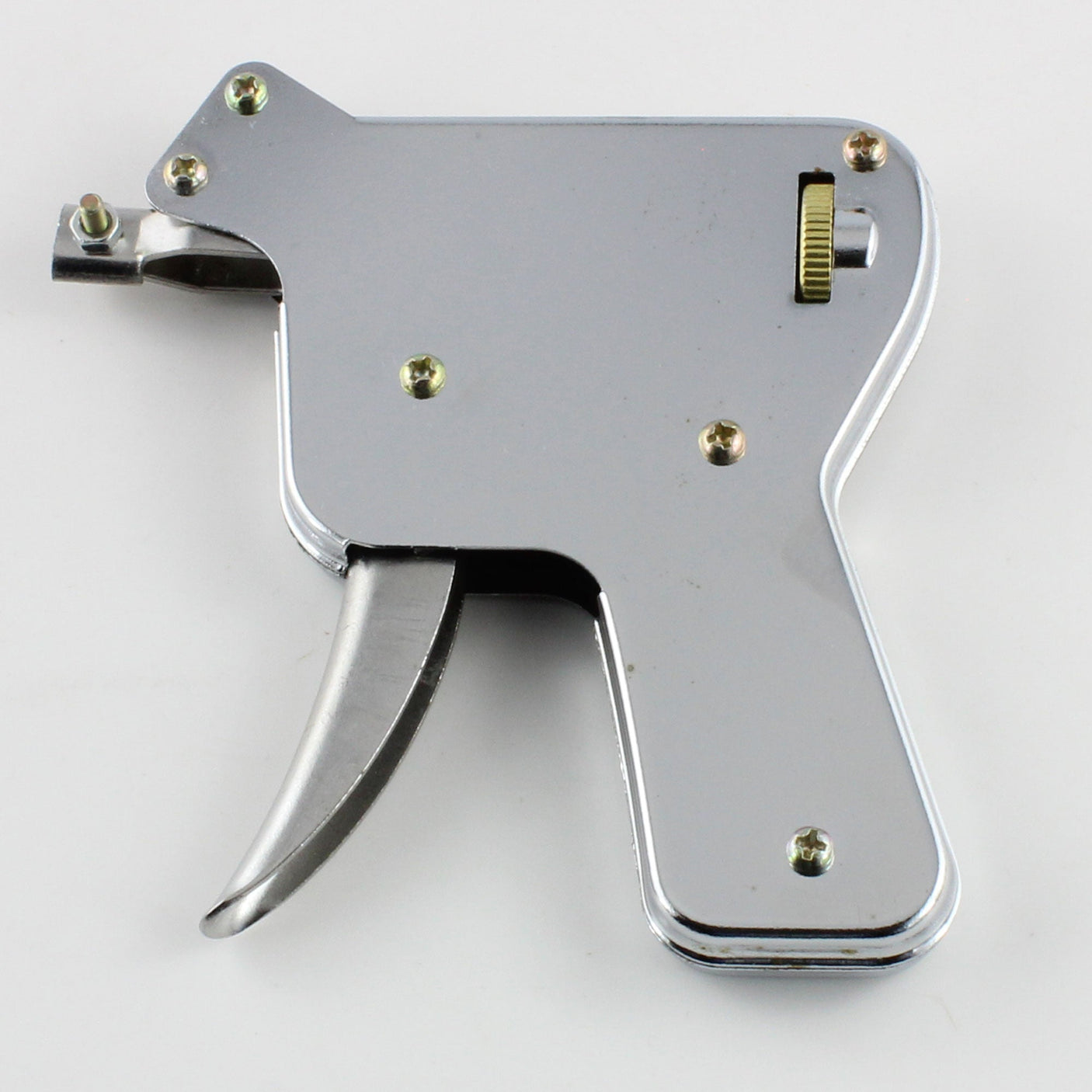Lokko manual pick gun in hand with the trigger and needle holder ready to snap