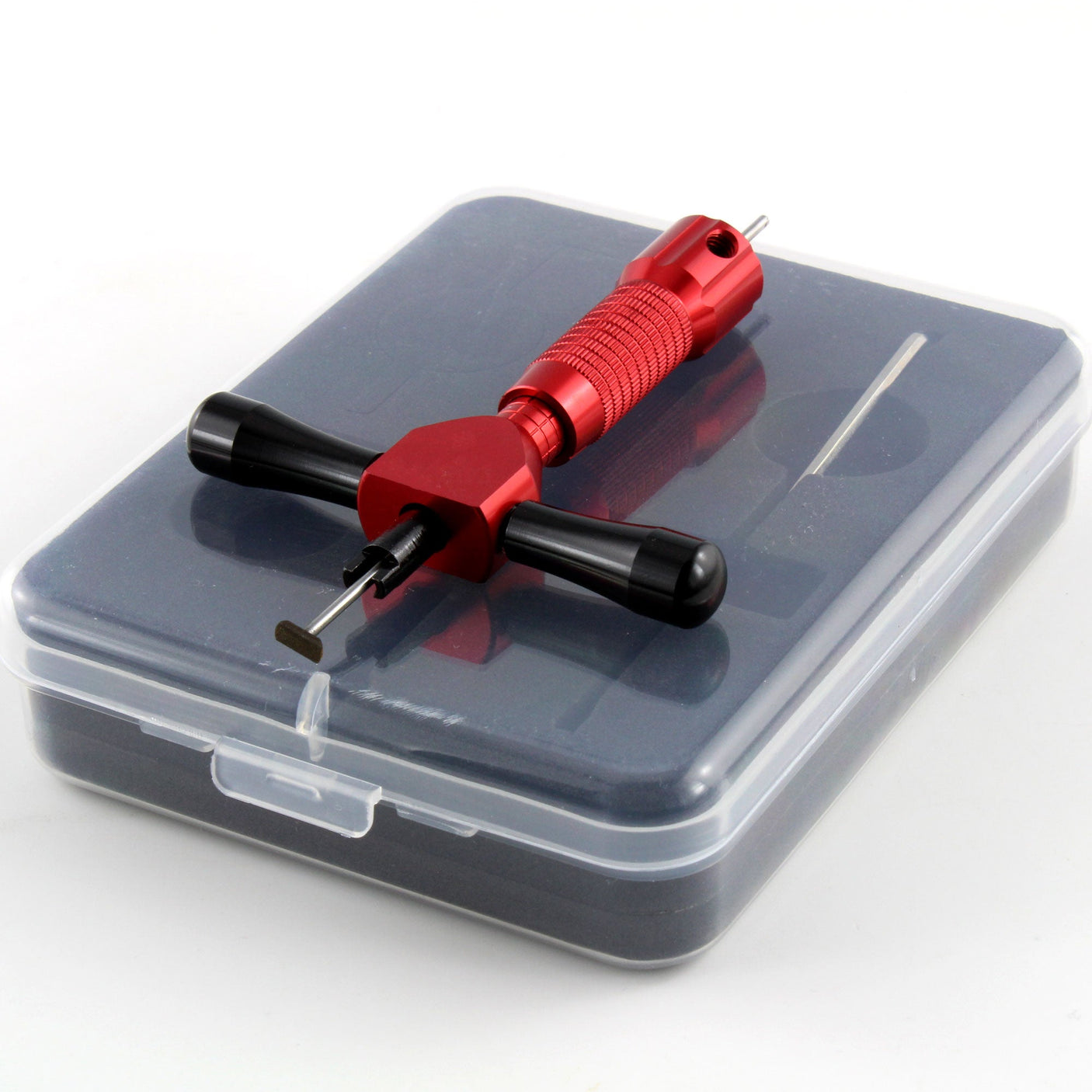 Lokko disc detainer lock pick close-up showing the shaped tip that turns each disc