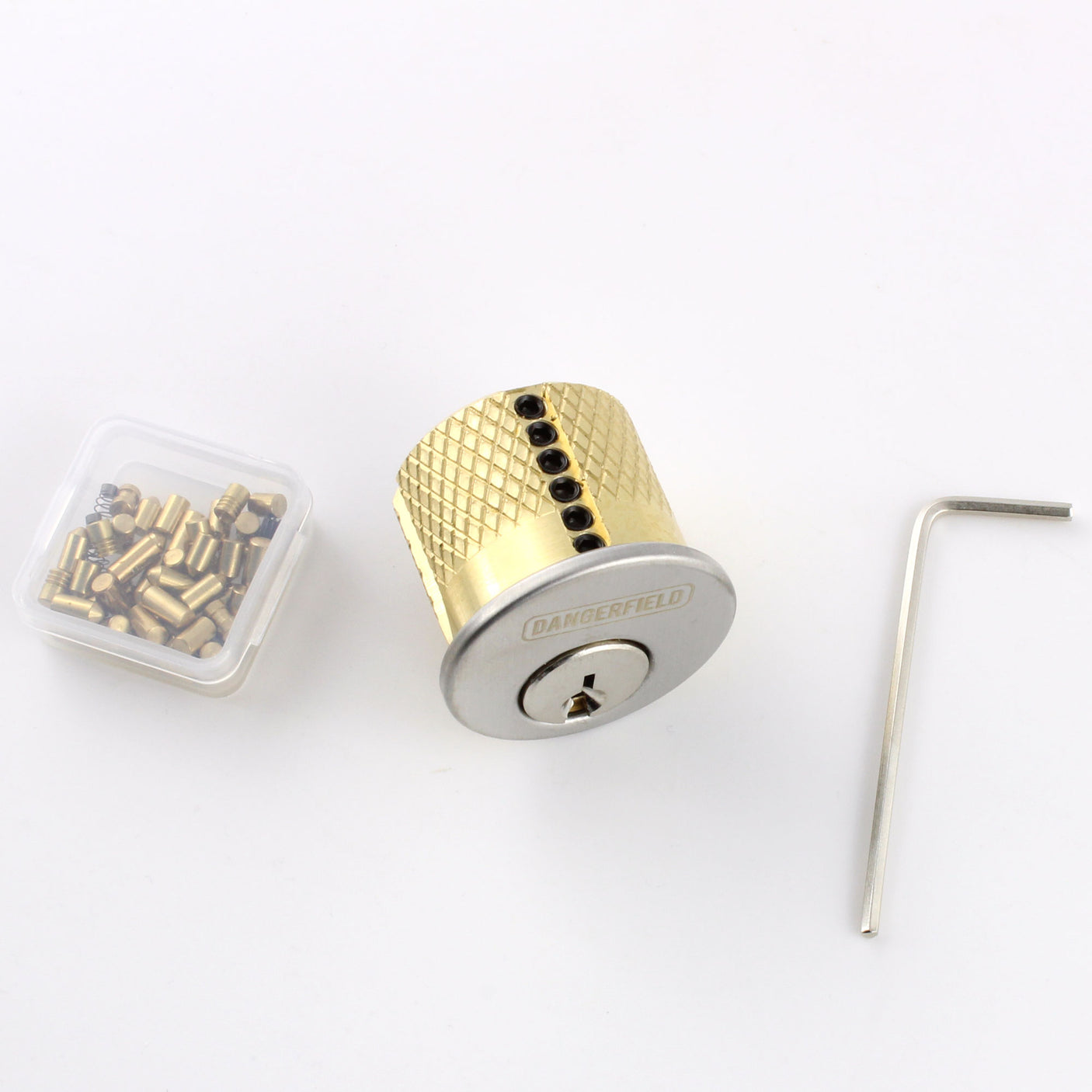 Dangerfield Repinnable Practice Lock Kit + Pins, Springs, Stoppers, Hex Allen Key