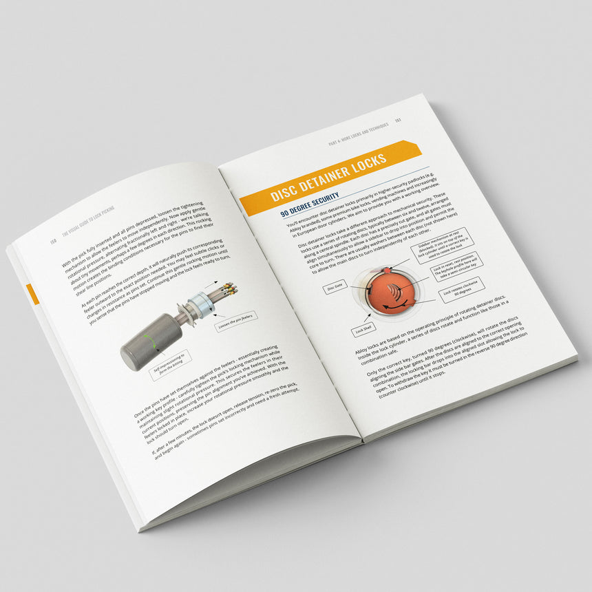 Lock Picking, The Beginners Visual Guide - 190 Full Color Illustrations and 176 Pages teaching you how to pick locks in depth