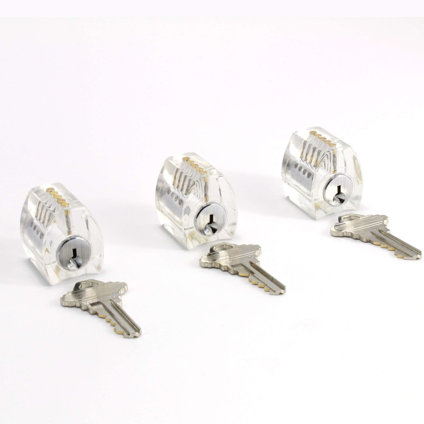 Dangerfield Eureka clear locks and keys close-up