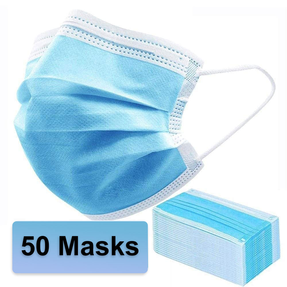 White and Blue Single Ply Non-Woven Disposable Nose Mask, 5 Ply at