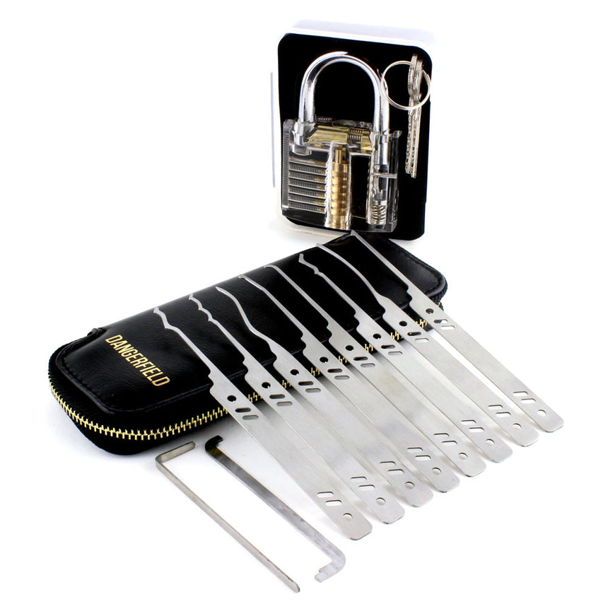 Secret Agent PLUS - How to Pick Locks Book, Serenity Set, Training Padlock - Top View