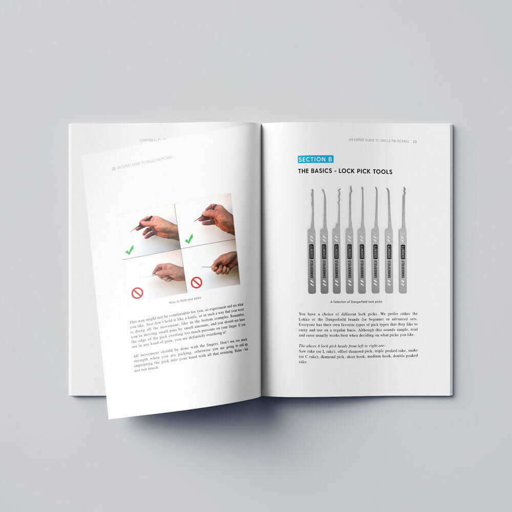 A page in "Lock Picking" How to Pick Locks for Beginners