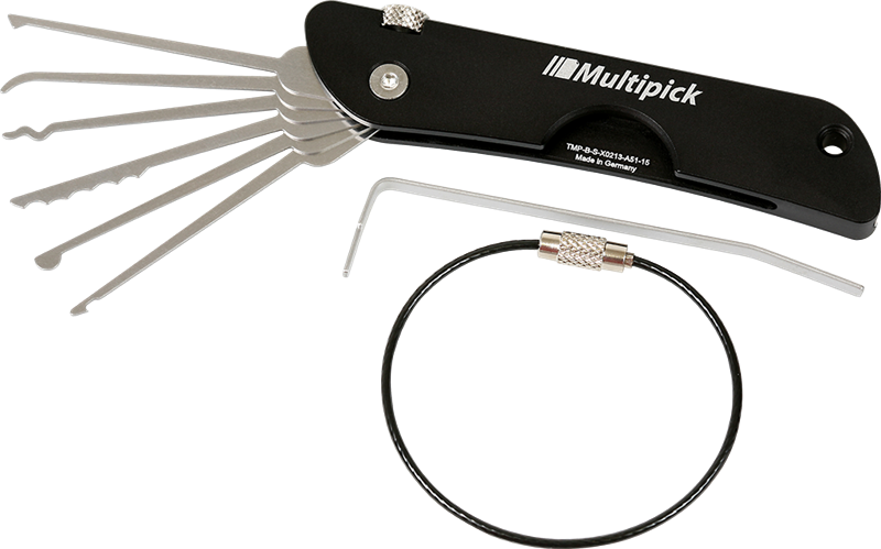 Multipick Jackknife Pocket Lock Pick Set Blackline Edition