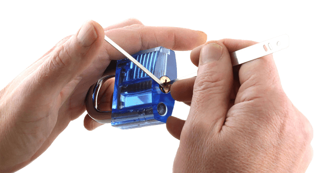 Learn Lockpicking with a Training Lock. Supplied with many pick sets Picking a Lokko Clear Practice Lock