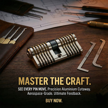 Practice Lock, Repinnable, Progressive, Aluminum, Cutaway Training by Dangerfield