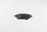 Lokko plug puller screws grouped in threes by colour, showing the self-tapping points