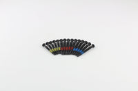 Lokko plug puller screws grouped in threes by colour, showing the self-tapping points