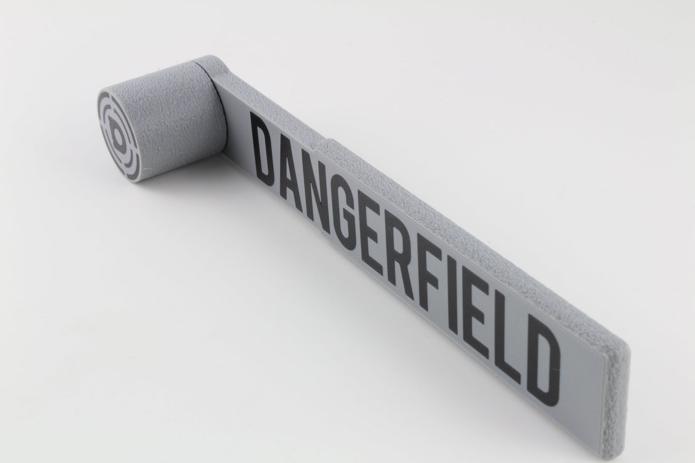 Dangerfield Bump Hammer laid flat, head and handle viewed from the striking-face side