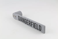 Dangerfield Bump Hammer from the rear, head fastened to the flat handle with visible bolts