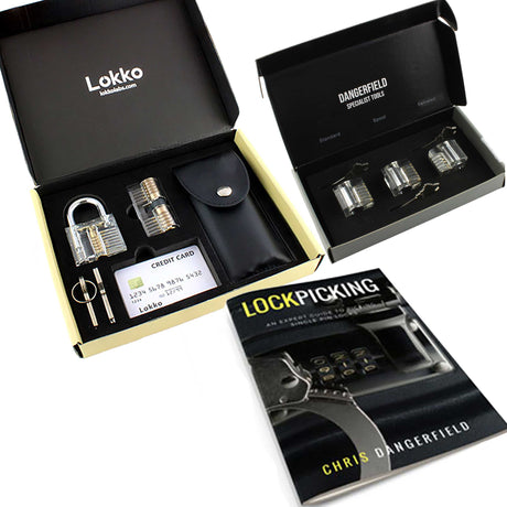 Beginners Lock Pick Set Box - Tactile Lockpicks, Practice Locks, Spy Kit & Dummies Guide