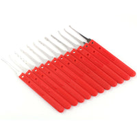 Beginners lock picks with comfortable red handles