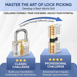 Beginners Lock Pick Set - Picks, Practice Locks, Covert Kit + How-to Guide