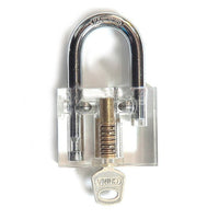 Clear disc detainer padlock side view