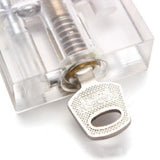 Clear disc detainer practice padlock with key