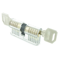 Clear double-sided practice lock with two keys