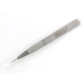 Dangerfield lock repinning tweezers with grooved gripping tips, angled view