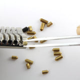 Dangerfield tweezers placing a pin into a lock cylinder during repinning