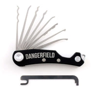 Dangerfield Skeleton EDC multitool with its picks fanned out