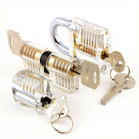 Dangerfield boxed clear practice lock set of three