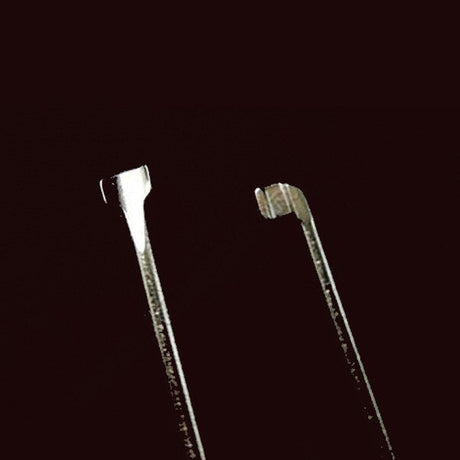 Dimple rake and pick tool tips close-up