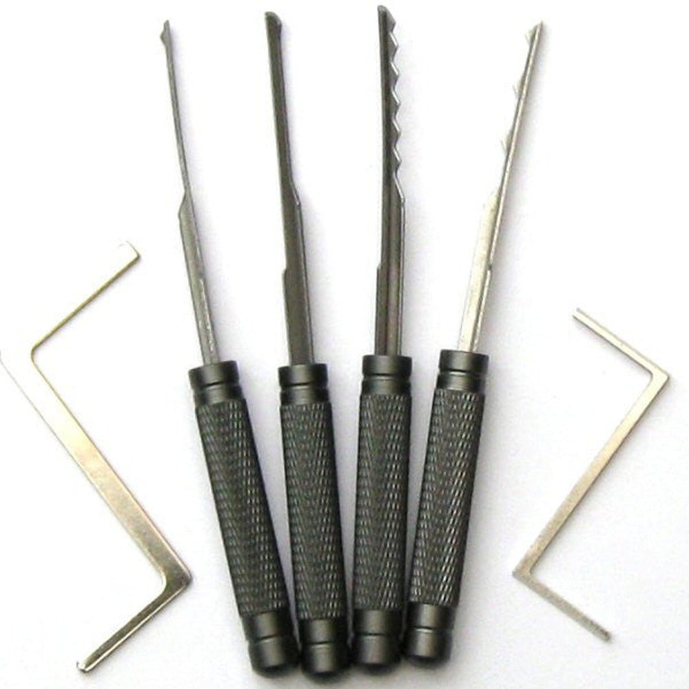 Four dimple lock rakes arranged diagonally