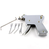 Lokko manual pick gun angled on a white background showing trigger and needle holder