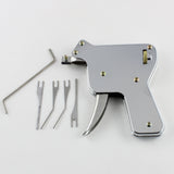 Close detail of the Lokko manual pick gun handle, trigger and tension adjustment