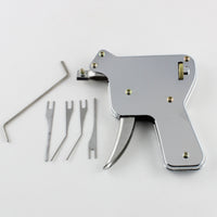 Close detail of the Lokko manual pick gun handle, trigger and tension adjustment