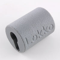 Grey textured Lokko euro cylinder hand support with a euro profile shaped socket and embossed LOKKO branding
