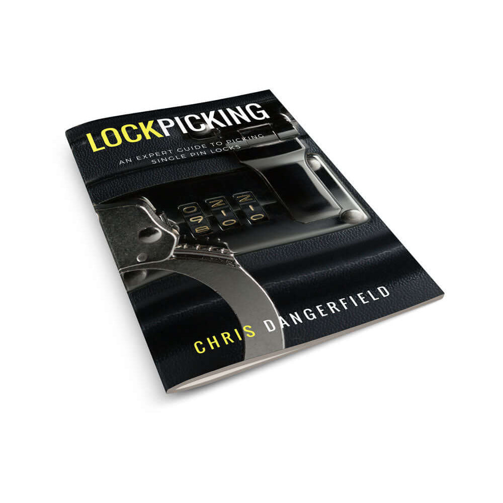 How to Pick Locks, Illustrated, Beginners Guide, 60 page paperback for Dummies ebook lockpicking front angle