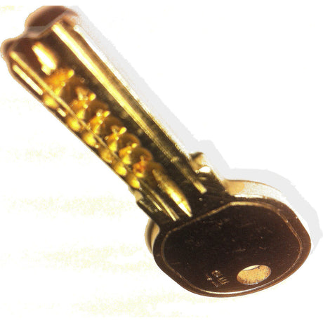 Close view of the ISEO R6 dimple bump key cuts