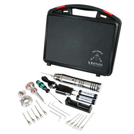 Multipick Kronos Complete Electric Lock Pick Set + expanded range of Locksmith Tools kronoscomp