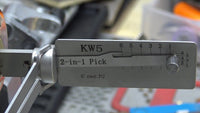 Lishi KW5 Kwikset pick engaged with a cylinder