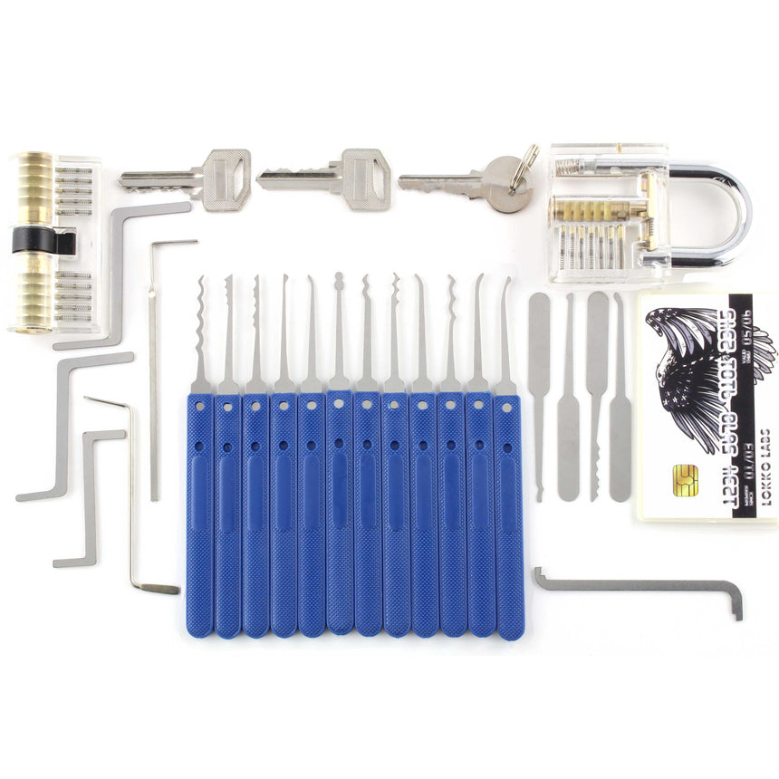 Lock Pick Set - Complete for Beginners: Lock Picks, Practice Locks, Covert Kit + How-to Guide