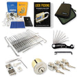 The Collector Plus lock picking kit: Lokko Beginners Box, Visual Guide hardcover, two Predator cases, PRAXIS picks, Skeleton multitool, cutaway and mortise practice locks and three Eureka clear locks