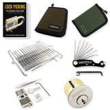 The Collector lock picking kit: Visual Guide hardcover, two Predator cases, PRAXIS picks, Skeleton multitool, cutaway and mortise practice locks