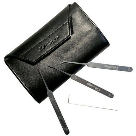 multipick dual-gauge 29 piece lock pick set detail case