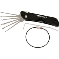 Multipick jackknife pocket lock pick set