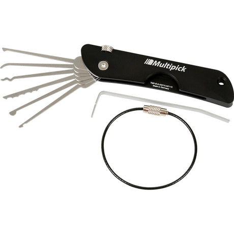Multipick jackknife pocket lock pick set