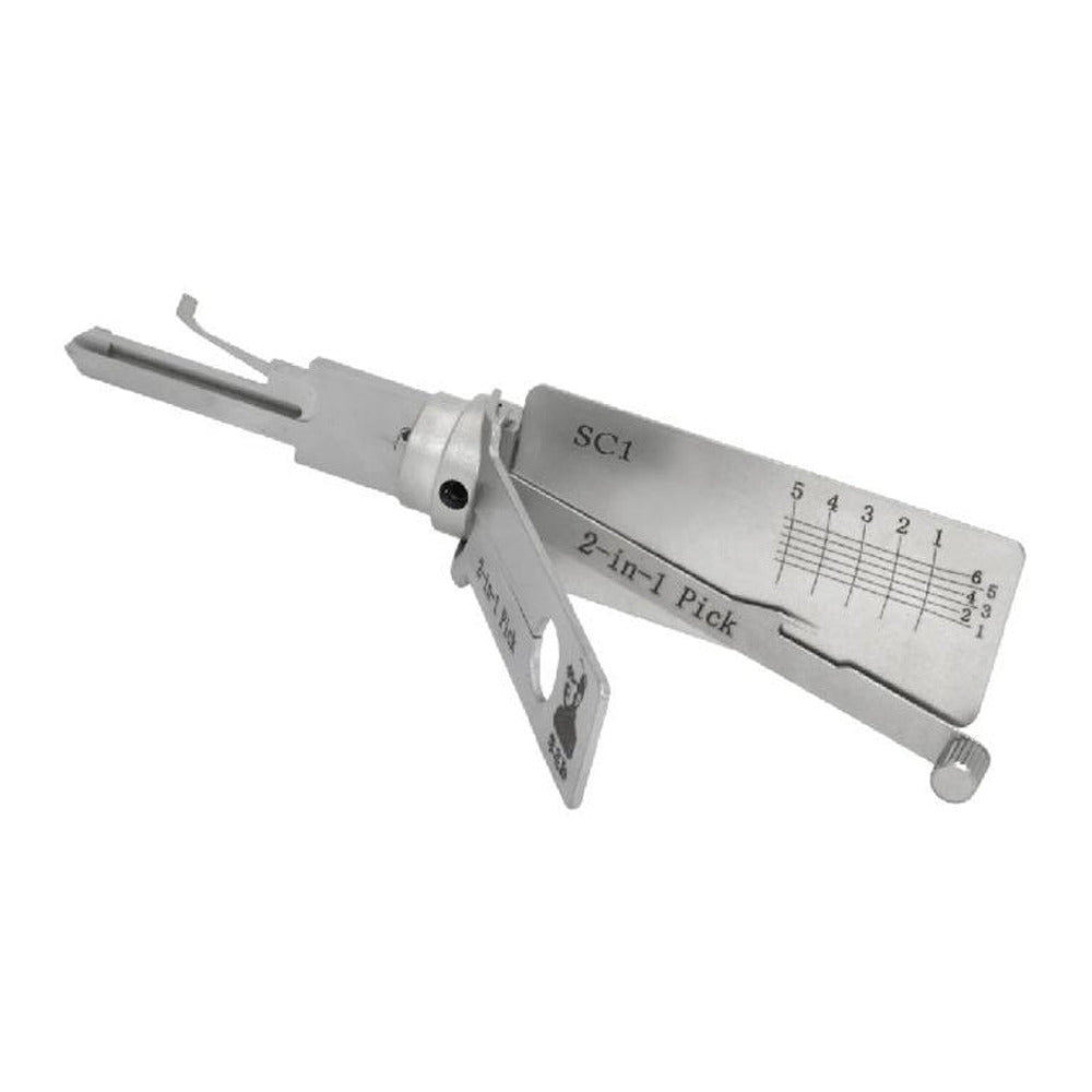 Lishi SC1 Schlage 5-pin pick angled product photo
