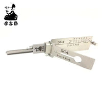 Lishi SC4 Schlage 6-pin pick and decoder front view