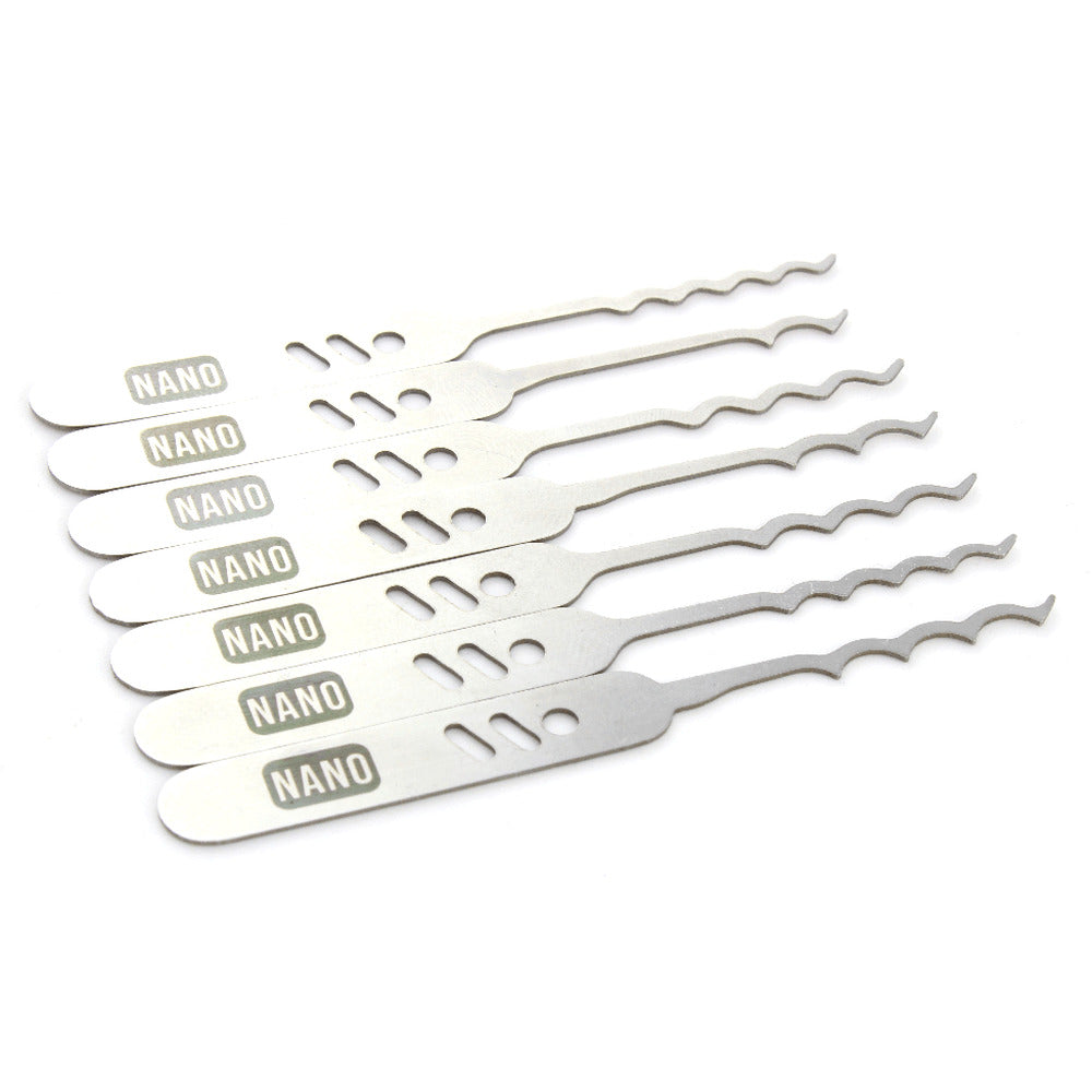 Lock Pick Rakes, the Nano, Covert EDC + Leather wallet by Dangerfield nanosh