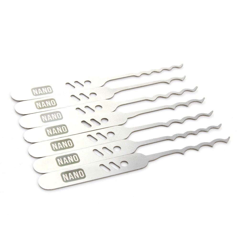 Lock Pick Rakes, the Nano, Covert EDC + Leather wallet by Dangerfield nan4