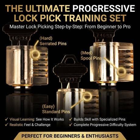 Dangerfield Eureka standard spool and serrated pin practice locks