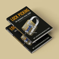 Cover image of the book 'Lock Picking - The Beginner's Visual Guide' showcasing two stacked illustrated guides.