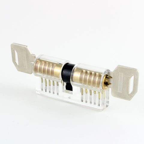Round Training Lock Clear Double-Sided Training Lock Single Pin Picking Practice